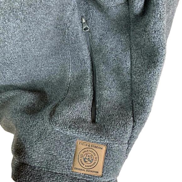 Field & Stream Mens Full-Zip Sweater Cardigan Charcoal Gray  Zip Pockets Size XL - Picture 7 of 8